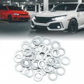 X Autohaux 50pcs Universal Engine Oil Crush Washers Drain Plug Gaskets 14mm Id 22mm Od For Car