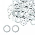 X Autohaux 50pcs Universal Engine Oil Crush Washers Drain Plug Gaskets 14mm Id 22mm Od For Car