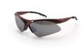 Sas Safety 540-0003 Diamondback Eyewear With Polybag Smoke Mirror Lens Red Frame 