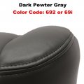 Secosautoparts Driver Side Bottom Top Lean Back Dark Gray 692 69i Replacement Leather Seat Cover Compatible With Chevy