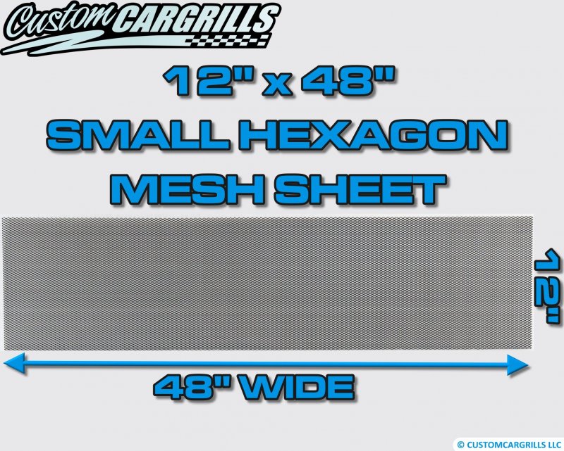 Ccg 12 X48 Small Hexagon Grill Mesh Sheet Gloss Black