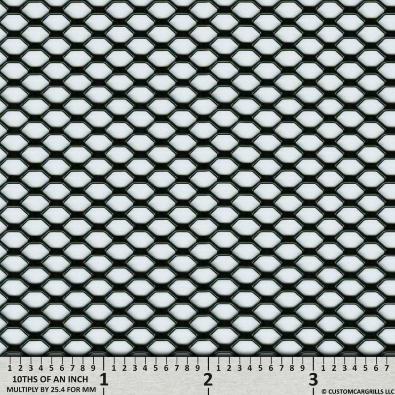 Ccg 12 X48 Small Hexagon Grill Mesh Sheet Gloss Black