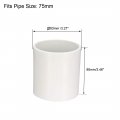 Uxcell 75mm Straight Pvc Pipe Fitting Coupling Adapter Connector 2 Pcs