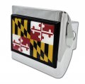 Elektroplate Maryland State Flag All Metal Chrome Hitch Cover For Trucks And Suvs Fits Standard 2 Trailer Receivers Premium