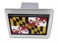 Elektroplate Maryland State Flag All Metal Chrome Hitch Cover For Trucks And Suvs Fits Standard 2 Trailer Receivers Premium