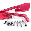Kiwav Magazi Mirrors Cnc Aluminum Sharp Look Cleaver Red 10mm 5 16 Motorcycle
