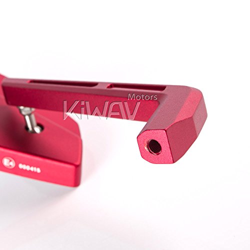 Kiwav Magazi Mirrors Cnc Aluminum Sharp Look Cleaver Red 10mm 5 16 Motorcycle
