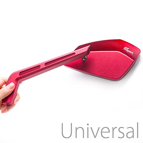 Kiwav Magazi Mirrors Cnc Aluminum Sharp Look Cleaver Red 10mm 5 16 Motorcycle