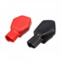 Flexible Battery Terminal Insulating Rubber Protector Covers Polygon Shape Red Black 1 Pair 
