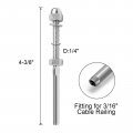 Blackhorse-racing Cable Railing Swage Threaded Stud Tension End Fitting Terminal For 3 16 Deck Hand T316 Stainless Steel Marine
