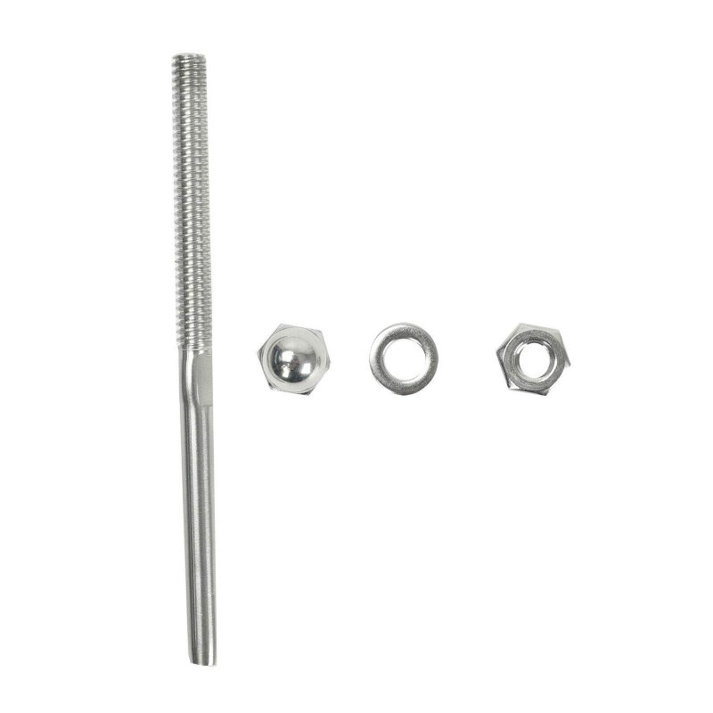 Blackhorse-racing Cable Railing Swage Threaded Stud Tension End Fitting Terminal For 3 16 Deck Hand T316 Stainless Steel Marine