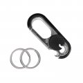 Augeny Car Key Chain With Bottle Opener Anti-lost Fob Holder Universal Accessories For Men And Women Black 