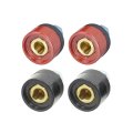 Riverweld Tig Welding Cable Panel Connector Socket Dkz35-50 315amp With Black And Red Color Dinse-style Quick Fitting 4pcs 