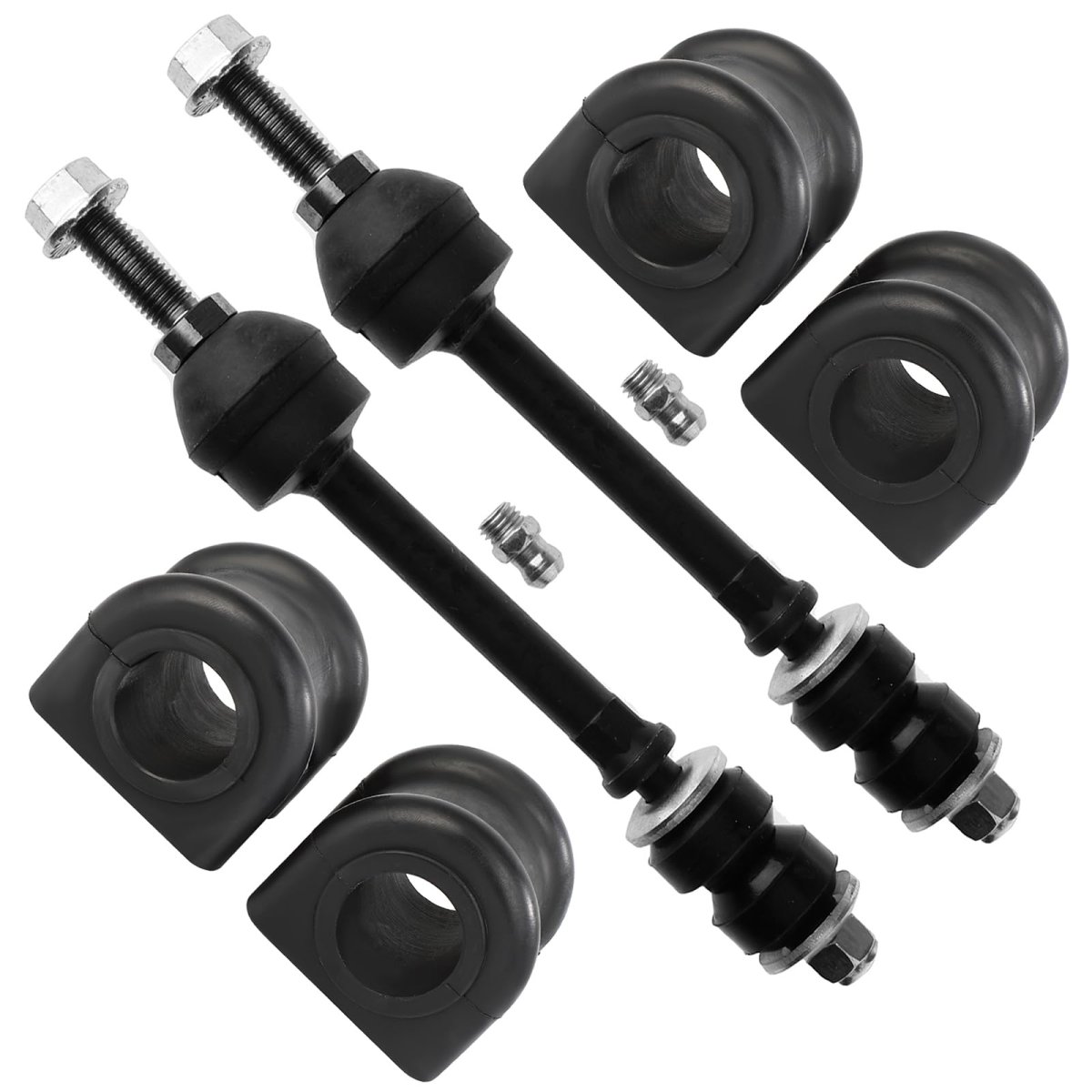Stabilizer Bar Link Kit Bushing K7466 K750263 For Dodge Dakota 2005 To 2010 And Ram 2011 Adjustable Sway End Set