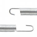 Uxcell 2pcs Motorcycle Foot Bracket Kickstand Return Spring Side Stand Silver Tone Metal For Suzuki Gs125 Gn125