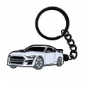 Jdirect Sleek Metal Keychain Ford Mustang Fits All Models For Accessories Gifts Keyrings White 