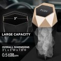 Auto Dynasty Diamond Design Leakproof Car Trash Garbage Can Cup Holder With Removable Lid Universal For Home Office Black Gold