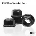 Autobahn88 Motorcycle Sprocket Nut Dress-up Kit Compatible With Honda Grom 125 Sf 2013-2020 Black Set Of 4