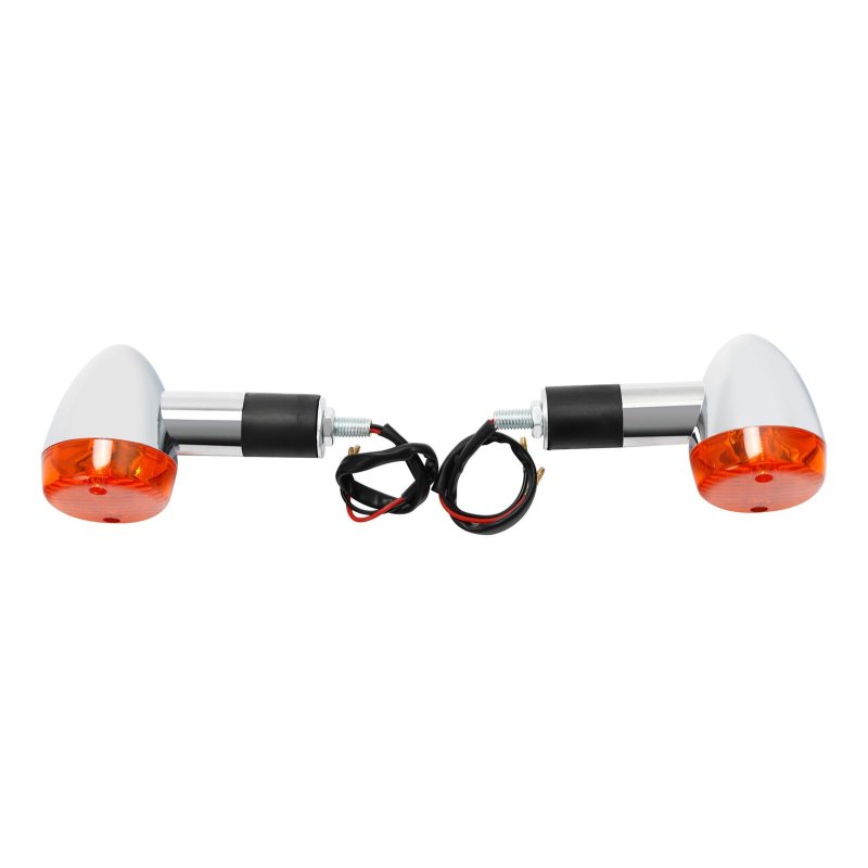 Motorcycle Front And Rear Turn Signal Lights Set For Kawasaki Vulcan Vn 800 900 1500 1600 1700 2000 Amber Led Lamps Chrome