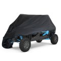 Utv Cover 2 Seater Heavy Duty Windproof Waterproof For Rzr Xp 900 1000p Black Vehicle With Storage Bag And Snap Bandages 122 In 