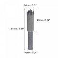 Uxcell 6mm Shank 45 Steel 8mm Dia Plum Dead Center Ejector Pin Drill Chuck With Tip For Mini Cnc Lathe Beads Machine