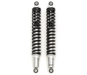 Reproduction Motorcycle Shocks Chrome W Black Springs Eye Eye 395mm 15 1 2 For Honda Xl125s Xl185s