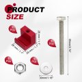 J Hook Crossover Aluminum Truck Toolbox Mounting Kit Pickup Tool Box Mount Tie Down With Fastening Nut Anodized Surface Red 1