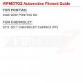 Vipmotoz Full Led Smoke Front Side Marker Lights Compatible With 2008-2009 Pontiac G8 2011-2017 Caprice Ppv Police Chrome