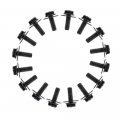 G-plus Body Bolt Screw Fastener Fender M6-1 0x 16mm Long- 10mm Hex- 17mm Washer Steel Black 20pcs