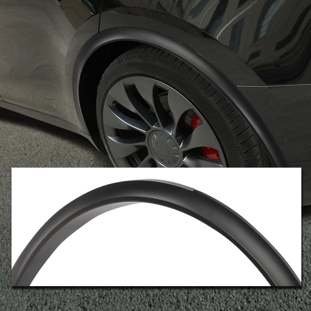 Fender Flare Cover Wide Body For Tesla Model Y 20 2021 2022 2023 2024i 0 57 Wider Front 0 6 Rear Driver Passenger Side Paint