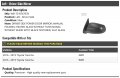 Left Driver Side Power Mirror Textured Black Manual Fold With Heatedout Turn Signal And Blind Spot Monitoring Compatible With