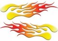 Weston Ink Reflective Extreme Flame Decals In Yellow To Red Fade 