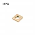 Uxcell Square Nuts M4x7mmx2mm Yellow Zinc Plated Metric Coarse Thread Assortment Kit 50 Pcs
