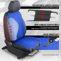 Protex Series Full Set Automotive Seat Interior Covers Universal For Most Car Suv Truck Airbag Compatible Blue Woven Polyester