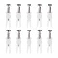 Uxcell 6mmx30mm Plastic Expansion Tube Pipe For Drywall With Screws White 20pcs 