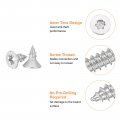 Uxcell 40pcs Flat Head Torx Screws M4 X 10mm 304 Stainless Steel Countersunk Self Tapping Anti-theft Wood Tamper Resistant Fit