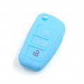 Light Blue Silicone Car Remote Flip Key Fob Cover Case For Audi A1 A3 A4l A6l Q7 Q5 Q3 