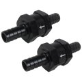 2pcs 3 8 One Way Fuel Check Valve A Inline Non Return For Diesel Gasoline Black 10mm Od 