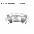 Uxcell Stainless Steel 304 Pipe Fitting Long Radius 90 Degree Elbow Butt-weld 1-1 2-inch Od 0 85mm Thick Size