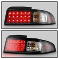 Acanii For Black 1995-1998 Nissan 240sx 240-sx S14 Led Tail Brake Lights Lamps Taillights 95-98 Left Right 1996 1997