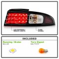 Acanii For Black 1995-1998 Nissan 240sx 240-sx S14 Led Tail Brake Lights Lamps Taillights 95-98 Left Right 1996 1997