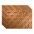 Fasa De Rings Decorative Vinyl 18in X 24in Backsplash Panel In Antique Bronze 5 Pack 