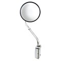 United Pacific 60037 Stainless Steel 8 1 2 Hood Mount Convex Mirror Chrome 