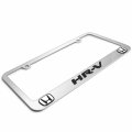 Ipick Image Made For Honda Hr-v Dual Logo 3d Embossed Letters On Mirror Chrome Metal License Plate Frame