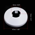 Uxcell 16mm Pipe Cover Decoration Pp Plastic Water Escutcheon White 8pcs