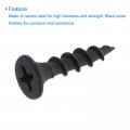 Uxcell 8 X 25 32-inch Wood Screws Phillips Flat Head Carbon Steel Self Tapping Black 100pcs