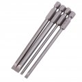Flat Head Screwdriver Bits 4 Pack 100mm S2 Alloy Steel 1 Hex Shank 3mm-6mm Magnetic Slotted Screwdrivers
