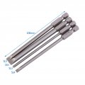 Flat Head Screwdriver Bits 4 Pack 100mm S2 Alloy Steel 1 Hex Shank 3mm-6mm Magnetic Slotted Screwdrivers