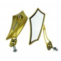 Universal Yellow Motorcycle Rear View Side Mirrors 8mm 10mm Thread 360 Degrees Rotary For Motorbike Scooter Atv Dirt Bike 