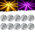 Partsam 10pcs Mini Dual Color Glass Lens Watermelon Lights Amber To Purple Led Marker Clearance Light Turn Signal For Semi 